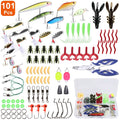 101-Pieces: Fishing Lure Kit Soft Plastic Fishing Baits Set with Soft Worms Crankbaits Box by DailySale