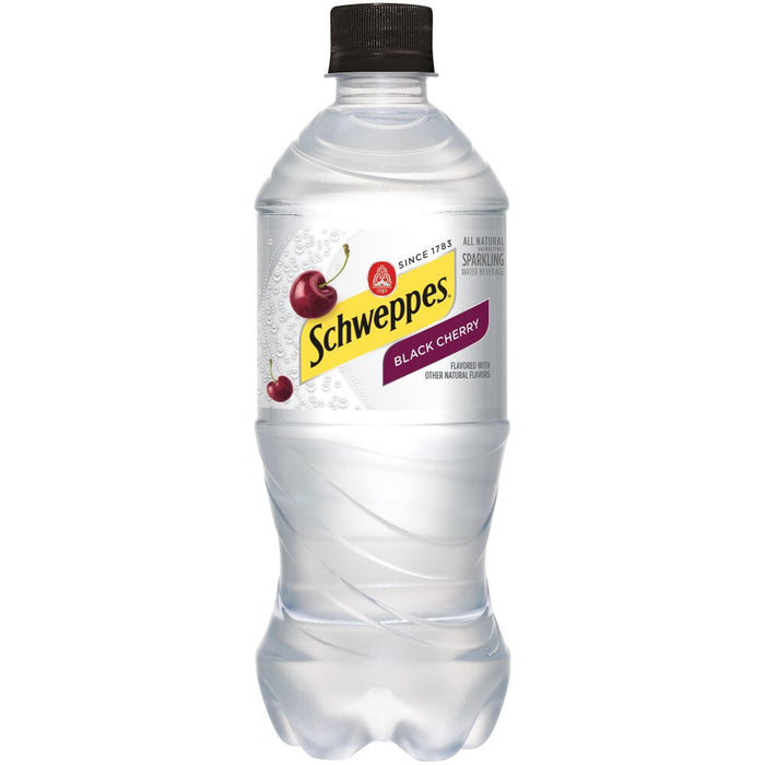 Schweppes Black Cherry Sparkling Water Beverage - 20 Fl Oz Bottle by Pasteur Pharmacy
