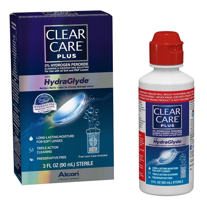 Clear Care® Plus with HydraGlyde® Cleaning & Disinfecting Solution (3 fl oz) by Pasteur Pharmacy