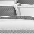 Hudson Park Collection 500TC Embroidered Geo Duvet Cover by Vanessa Jane