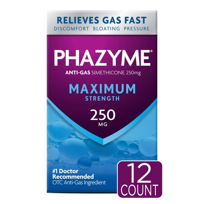 Phazyme Anti Gas, Maximum Strength, 250 Mg, Fast Gels by Pasteur Pharmacy