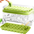 101oz. Ice Cube Tray Set - 64 Pcs Silicone Ice Cube Tray With Lid & Bin by DailySale