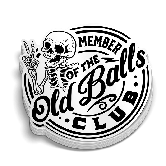 Old Balls Club - Hard Hat Decal by Armed American Supply