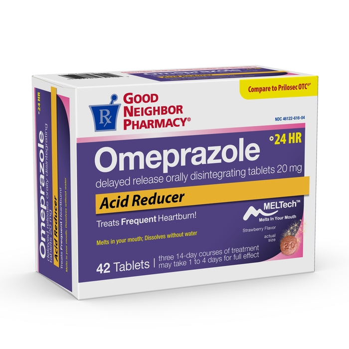 GNP Omeprazole 20 mg ODT Tablets | 24-Hour Acid Reducer (42 Count) by Pasteur Pharmacy