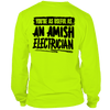 Amish Electrician - Long Sleeve Safety Yellow Hi-Vis T-Shirt