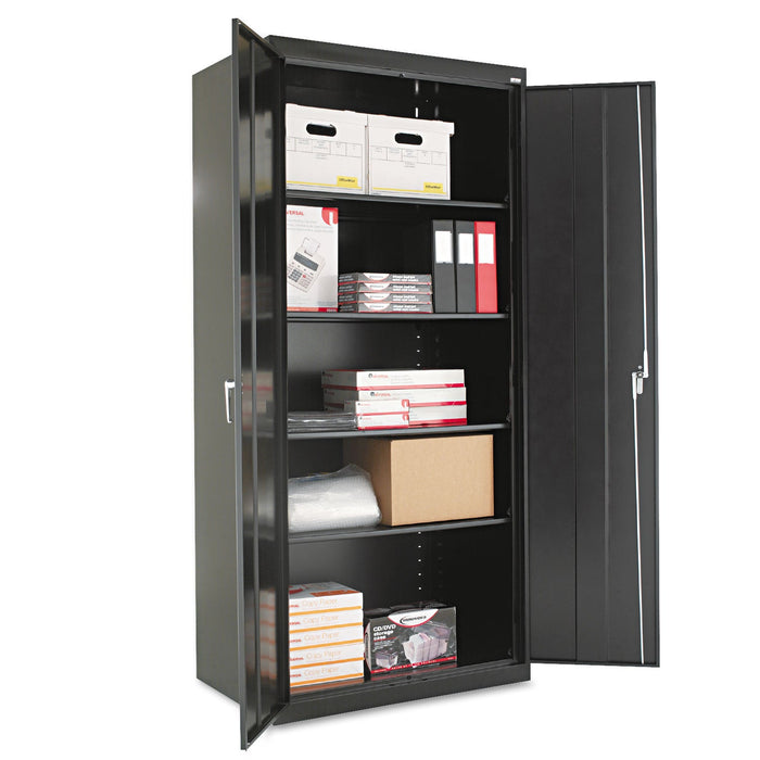 Alera Assembled 78" High Heavy-Duty Welded Storage Cabinet, Four Adjustable Shelves, 36w x 24d, Black