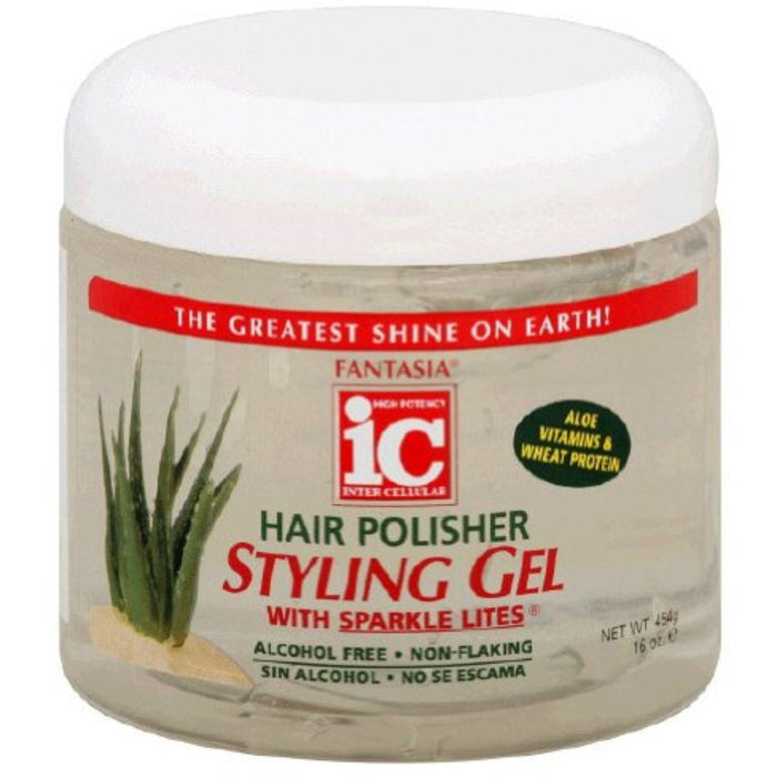 Fantasia IC Hair Polisher Styling Gel With Sparkle Lites - 16 Oz by Pasteur Pharmacy