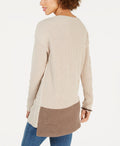 Style & Co Petite Colorblocked Tunic Sweater by Vanessa Jane