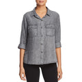 Billy T Womens Chambray Long Sleeves Blouse, Size Medium by Vanessa Jane