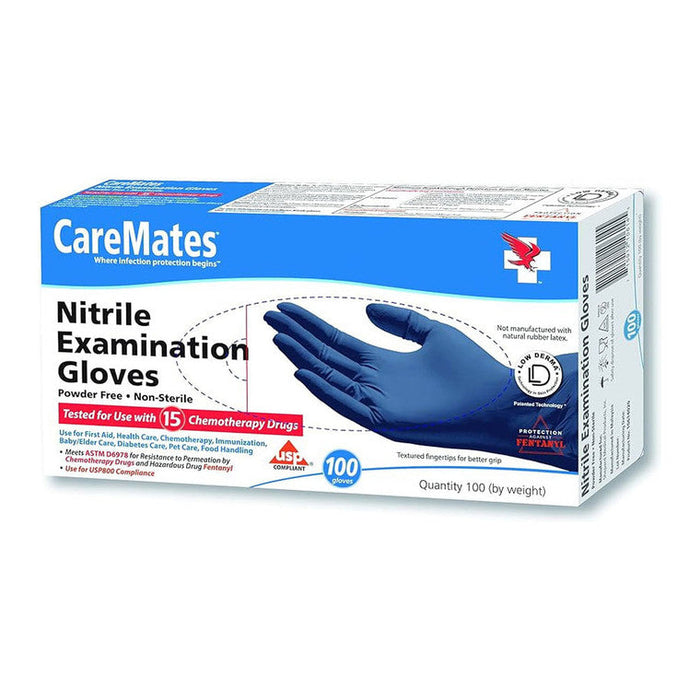 CareMates Nitrile Powder Free Exam Gloves, Small by Pasteur Pharmacy
