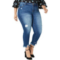 I.N.C. Plus Size Embellished Distressed Skinny Jeans by Vanessa Jane
