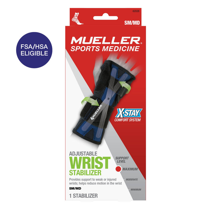 Mueller X-Stay Adjustable Wrist Stabilizer – Small/Medium (Black) by Pasteur Pharmacy