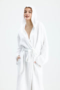Muslin White Bathrobe by NoaPure.com