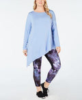 Ideology Asymmetrical Hem Long Sleeve Athletic Top by Vanessa Jane