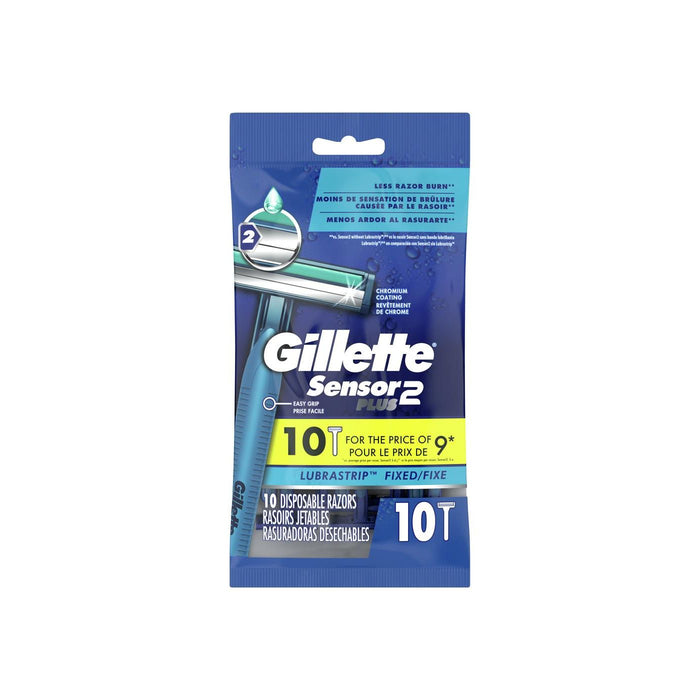 Gillette Sensor2 Plus Men's Disposable Razors - 10ct by Pasteur Pharmacy