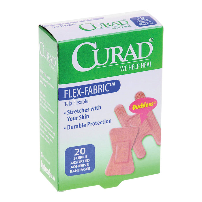 Curad Flex-Fabric Fingertip & Knuckle Bandages, Heavy-Duty Protection – 20 Count by Pasteur Pharmacy