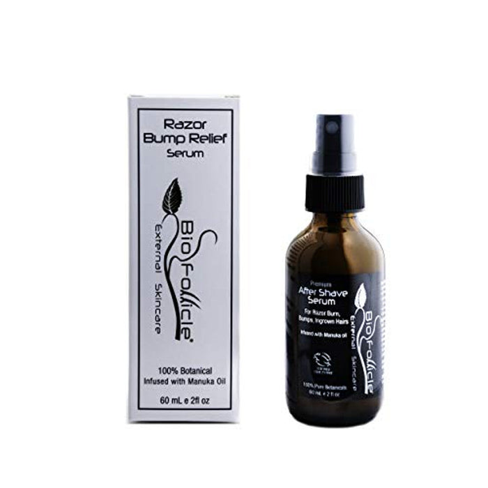 Bio Follicle After Shave Serum Razor Bump & Burn Relief Facial Care Solution - Manuka Oil, Tea Tree, Lavender, Aloe Vera - Cool & Smooth Skin - Helps Prevent Bumps, Redness, Drying, Ingrown Hair by Pasteur Pharmacy