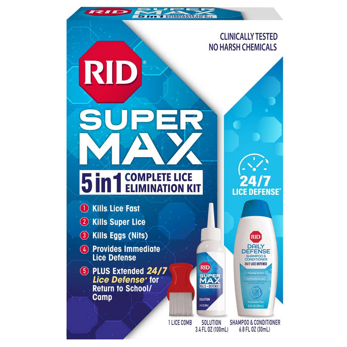 Rid Super Max 5-in-1 Complete Lice Elimination Treatment Kit by Pasteur Pharmacy