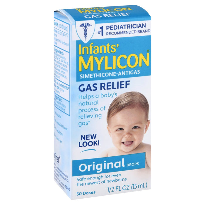 Infants' Mylicon Simethicone Antigas Original Drops Gas Relief ,0.50 Oz by Pasteur Pharmacy