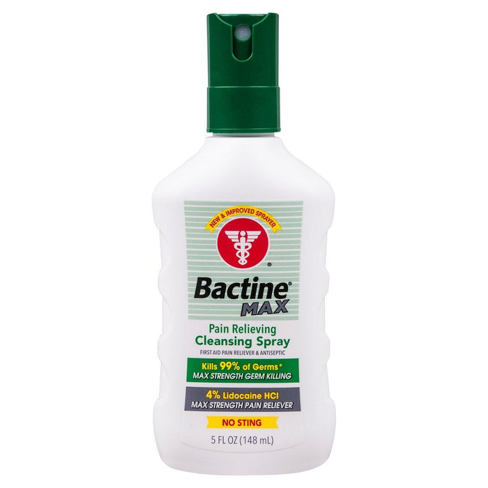 Bactine Max Cleansing Spray, Pain Relieving, 5 Fluid Ounce by Pasteur Pharmacy