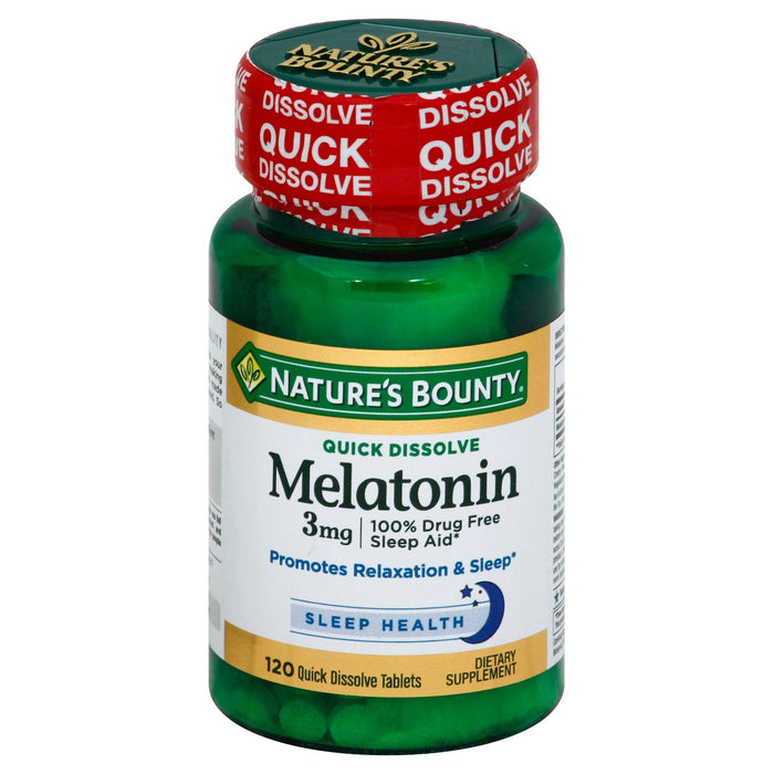 Nature's Bounty Melatonin, 3 Mg, Quick Dissolve Tablets by Pasteur Pharmacy
