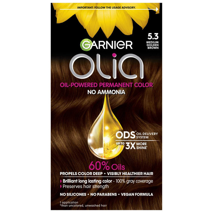 Olia Medium Golden Brown 5.3 No Ammonia Oil Powered Permanent Color 1Ea by Pasteur Pharmacy