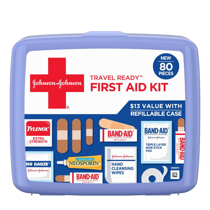 Johnson & Johnson Travel Ready First Aid Kit 80 Pc by Pasteur Pharmacy