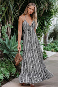 Cupshe Womens Flounce Maxi Beach Dress - Black by Vanessa Jane