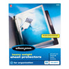 Wilson Jones Heavyweight Top-Loading Sheet Protectors, Nonglare Finish, Letter, 50/Box