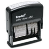 Trodat Printy Economy 12-Message Date Stamp, Self-Inking, 2" x 0.38", Black
