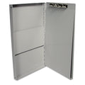 Universal Deluxe Aluminum Document Box, 0.4" Clip Capacity, Holds 8.5 x 11 Sheets, Aluminum