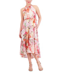 Vince Camuto Womens Printed Chiffon Ruffle-Tier High-Low Dress by Vanessa Jane