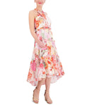 Vince Camuto Womens Printed Chiffon Ruffle-Tier High-Low Dress by Vanessa Jane