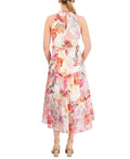 Vince Camuto Womens Printed Chiffon Ruffle-Tier High-Low Dress by Vanessa Jane