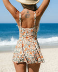 Cupshe Floral Scoop Neckline Ruching Swimdress by Vanessa Jane