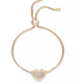 Charter Club Gold-Tone Pave Heart Slider Bracelet by Vanessa Jane