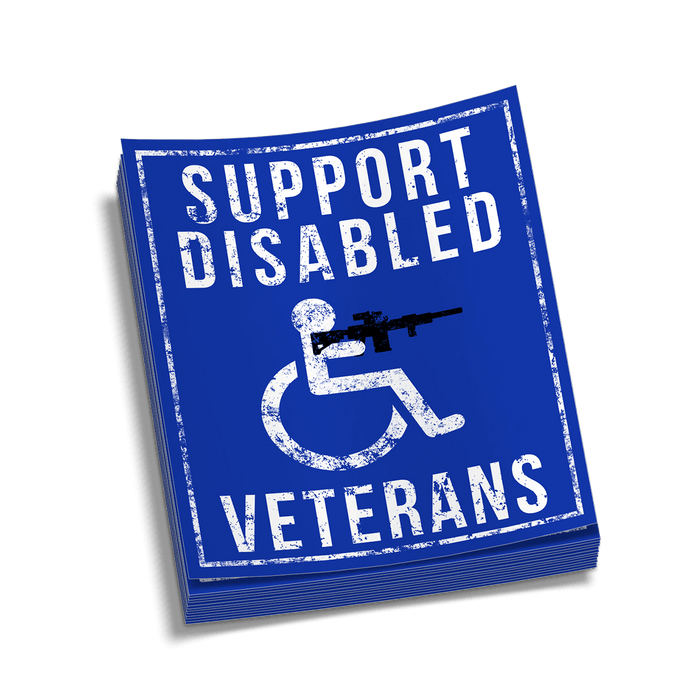 Support Disabled Veterans - Hard Hat Decal by Armed American Supply
