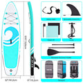10’6” x 32”x 6” Paddle Boards for Adults with Premium SUP Accessories and Backpack by DailySale