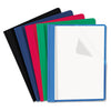 Universal Clear Front Report Cover, Prong Fastener, 0.5" Capacity, 8.5 x 11, Clear/Assorted, 25/Box