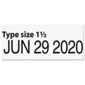 Trodat Rubber Date Stamp, Conventional, Type Size: 1 1/2, Impression Height: 0.16", Four Bands