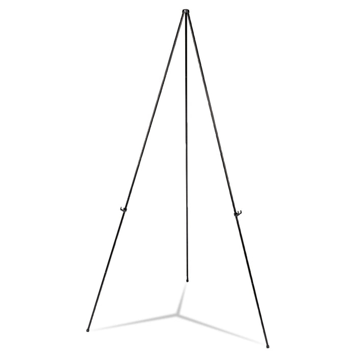 Universal Heavy-Duty Instant Setup Foldaway Easel, Adjusts 25" to 63" High, Aluminum, Black