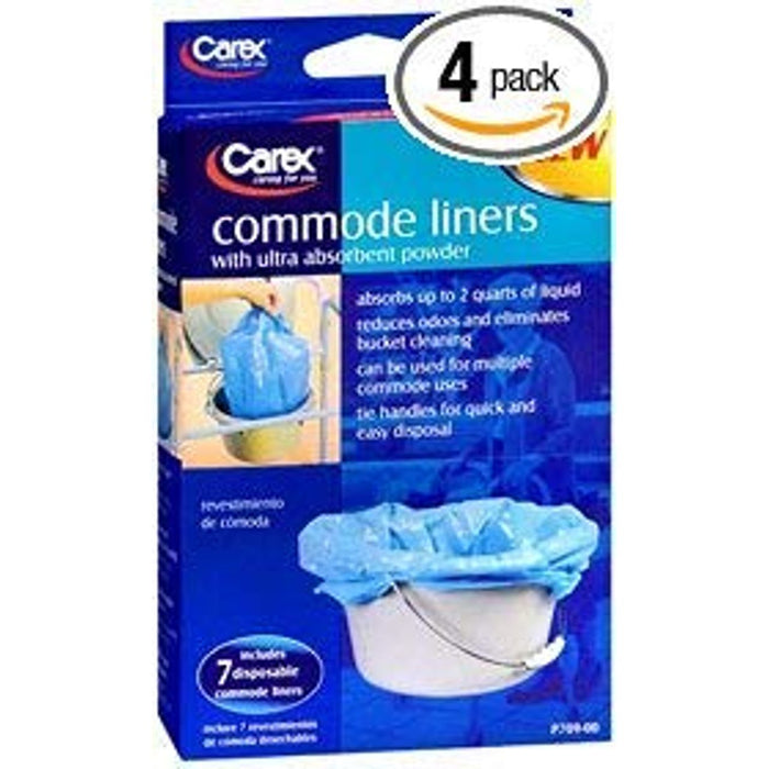Carex Disposable Commode Liners, 2-Qt. Capacity, 7-Pk by Pasteur Pharmacy