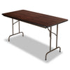 Alera Wood Folding Table, Rectangular, 59.88w x 29.88d x 29.13h, Mahogany