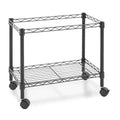 Alera One-Tier File Cart for Side-to-Side Filing, Metal, 1 Shelf, 1 Bin, 24" x 14" x 21", Black