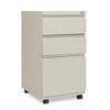 Alera File Pedestal with Full-Length Pull, Left or Right, 3-Drawers: Box/Box/File, Legal/Letter, Putty, 14.96" x 19.29" x 27.75"