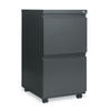 Alera File Pedestal with Full-Length Pull, Left or Right, 2 Legal/Letter-Size File Drawers, Charcoal, 14.96" x 19.29" x 27.75"