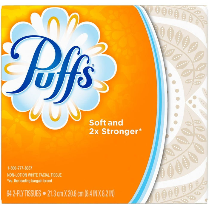 Puffs Facial Tissue, White, 1 Cube, 64 Sheets by Pasteur Pharmacy