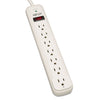 Tripp Lite Protect It! Surge Protector, 7 AC Outlets, 12 ft Cord, 1,080 J, Light Gray
