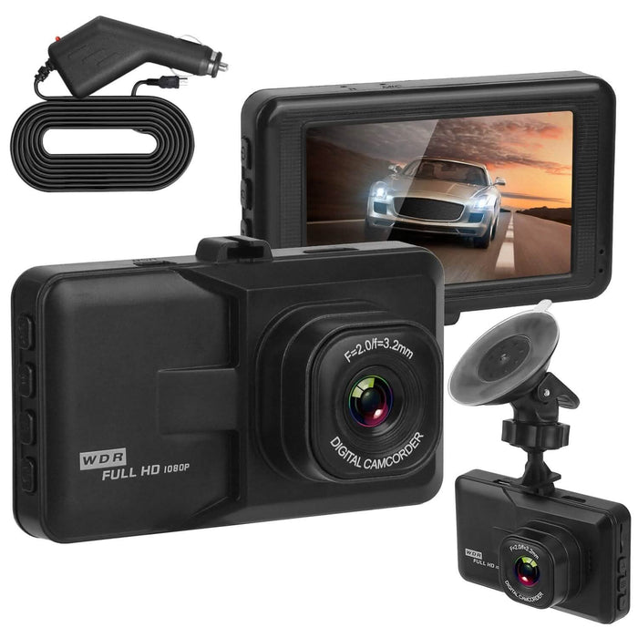 1080P Car DVR 3" Camera Dash Cam with 100° Angle Loop Recording Motion Detection by DailySale