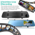 1080P Car DVR 4.3inches Dash Cam with 140° Angle Loop Recording by DailySale